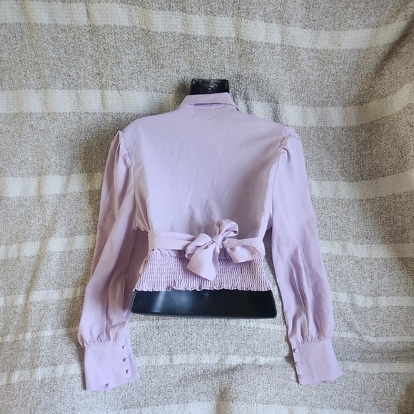 QED London Lilac Wrap Blouse - Picture 2 of 9
